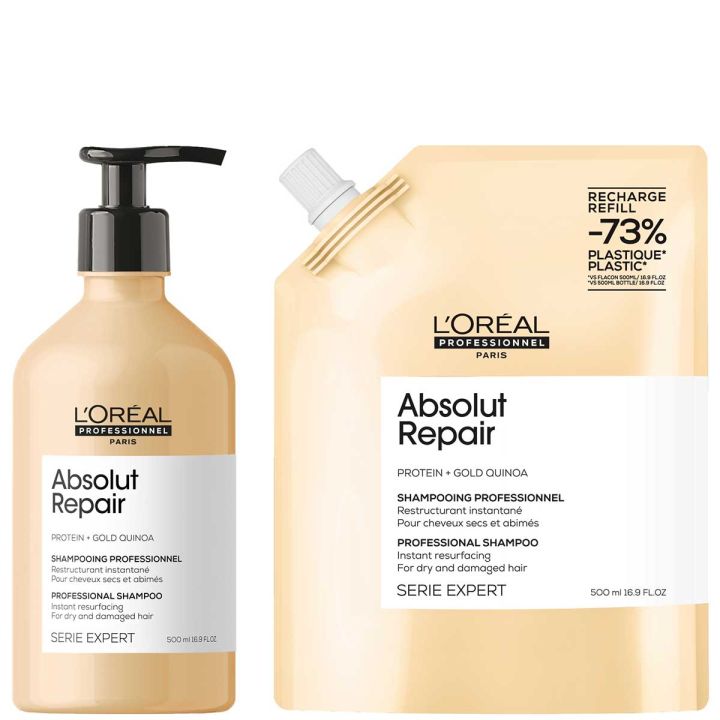 L'Oréal Professionnel Absolut Repair Shampoo 500 ml + Refill Shampoo 500 ml Kit