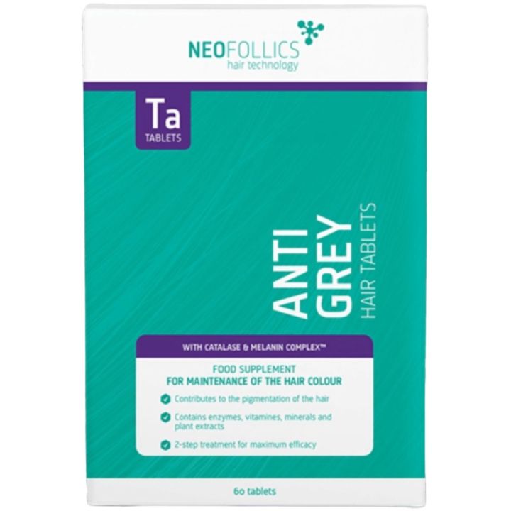 Neofollics - Anti Grey Hair Tablets - Against Premature Graying - 60 Pieces