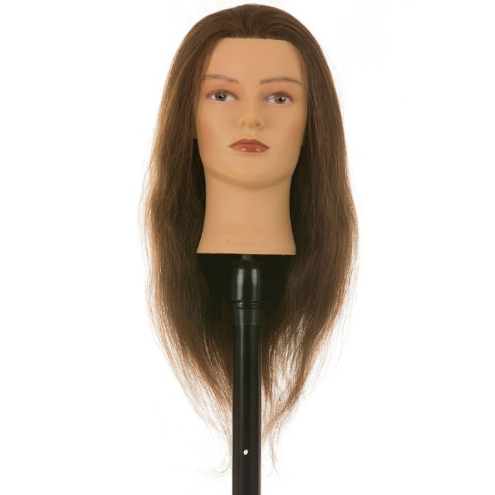 Heads Up Barber practice head Hellen Brown hair 50 cm