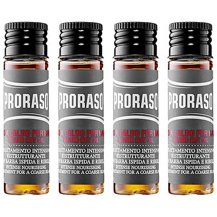 Proraso - Beard Hot Oil - Pack of 4 x 17 ml