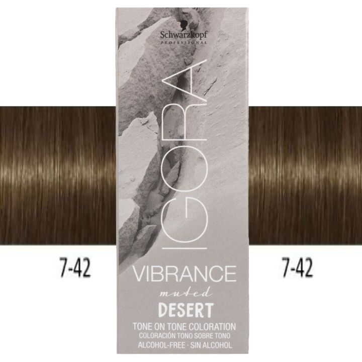 Schwarzkopf Igora Vibrance 7-42 Muted Desert 60ml tube packaging