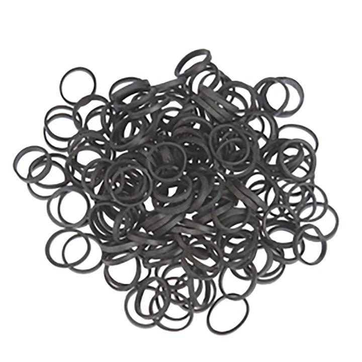 Sibel Mini Hair Elastics - Black - 500 pcs - 15 mm diameter