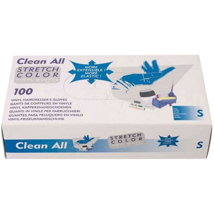 Sibel - Clean All - Vinyl Gloves - Transparent - Powdered - Medium - 100 Pieces