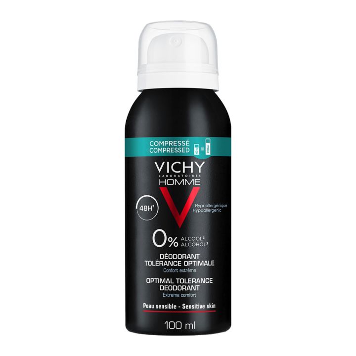 Vichy Homme Deodorant Compressed Gevoelige Huid 48 uur 50 ml