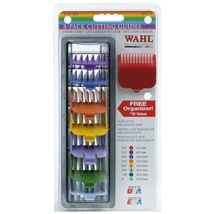 Wahl - Attachment Comb - Type 1 - Colored Plastic Set - No. 1 to 8
