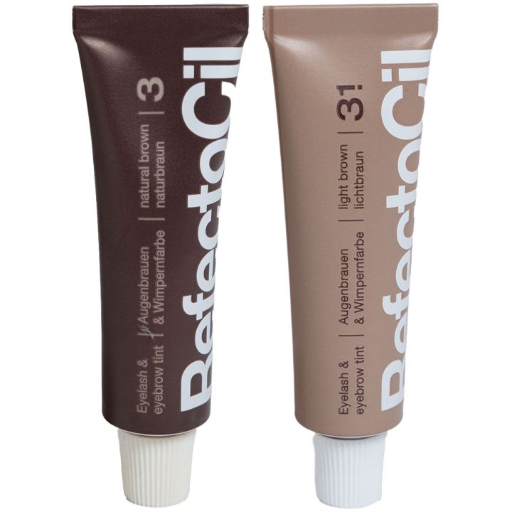 RefectoCil Wenkbrauw Wimper Verf Brown and Light Brown Value Set