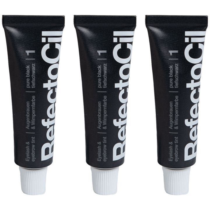 RefectoCil Wenkbrauw Wimper Verf Black 3 pieces Value Set