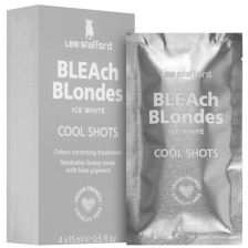 Lee Stafford - Bleach Blondes - Ice White - Cool Shots - Treatment for Platinum Blonde Hair - 4 x 15 ml